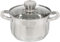 Daniks Standard Edelstahl Kochtopf Induktion mit Glasdeckel, 18 cm, 3 Liter, Suppentopf/Nudeltopf/Pastatopf, Silber