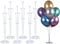 PILIN Ballonhalter Wiederverwendbare Set Ballonhalter, Ballon Stand Dekoration Set,passende für den Einsatz mit jedem Urlaub Szene(6pcs)