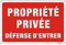 Goodvia Panneau Propriété Privée Aluminium Réfléchissant Rectangle 200 * 300 mm, Panneau Propriété Privée Défense D'entrer, Résistant Intempéries, Imperméable et Résistant aux UV, 1PC