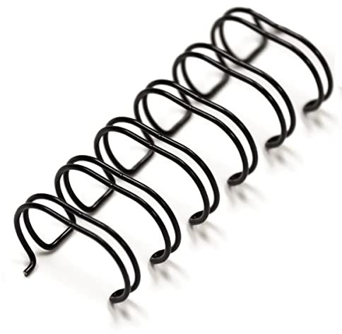 Albyco - Drahtbinderucken, Wire-O Drahtbinderkämme - 7,9 mm - Buchringe, Spiralbinder, Papier Binder, Wirebind, Binderucken draht - 5/16 Zoll - bis zu 45 Blatt - 100 Stück - Schwarz