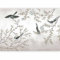 murando - Papier peint panoramique nature 400x280 cm - Revêtement mural décoration chambre salon - Design moderne - Gris vert - Oiseaux arbres brun animaux nature plantes feuilles b-C-10064-a-b