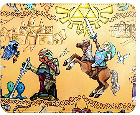 French Unicorn Tapis de Souris Aspect Cuir Zelda Version Antique Ganondorf - 22 x 18 cm