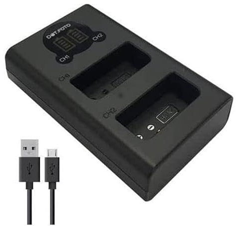 Dot.Foto BLX-1 Fast USB LCD Dual Battery Charger for Olympus OM System OM-1, OM-1 Mark II