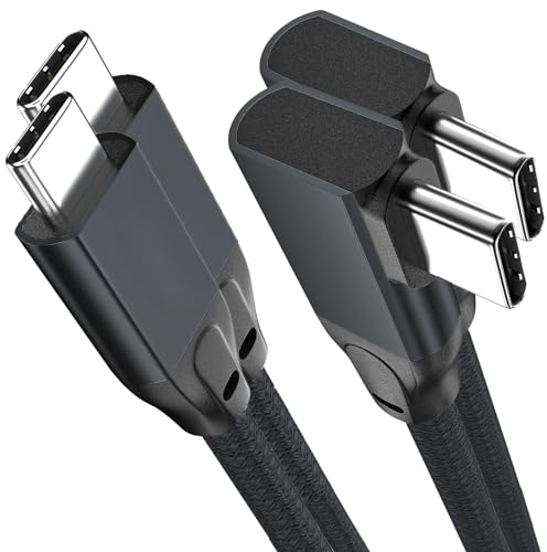 UseBean USB C to Cable 100W 3M(2 Pack), Right Angle 3.2 Gen2x2 20Gbps Data Transfer&PD Fast Charging,4K60Hz Video Monitor Type-C Cord,for Thunderbolt 3/4,MacBook Mac,iPad Air/Pro/Mini,LG, Black