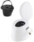 COSTWAY Inodoro Portátil para Camping con Tapa y Soporte para Papel Higiénico Inodoro Móvil para Viaje Acampar Senderismo (Blanco)
