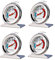 Hintyne Thermomètres De Réfrigérateur Thermomètre pour Maison 4 Pièces Thermomètre De Congélateur De Réfrigérateur à Grand Cadran en Acier Inoxydable