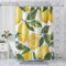 QEODAH Duschvorhang 100x200 Zitrone Obst Duschvorhänge - Anti-Schimmel & Wasserdicht & Waschbar Polyester Stoff Textil Shower Curtains - Badevorhang für Badezimmer Badewanne mit 12 Bad Vorhang Haken