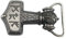 Générique Thor Odin Wikinger Hammer Gürtelschnalle aus Stahl., grau