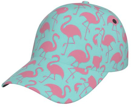 Rainbow Ocean Fashion Casual Sonnenhut Damen Baseball Cap Herren Verstellbar Sonnenhut Unisex Baseball Cap, Rosa Flamingo, One size