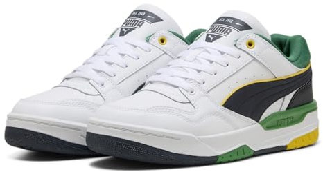 PUMA Unisex Rebound Retro Sneaker, White-Archive Green-New Navy, 47 EU