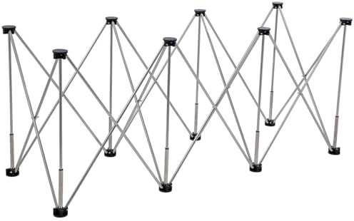 TOPWAY Portable Folding Workstand 167x60x73cm, 800kg Loading Capacity, Stainless Steel, Tile Slab Wood Working Worktop Construction Table Workbench Sawhorse Support in Carry Bag