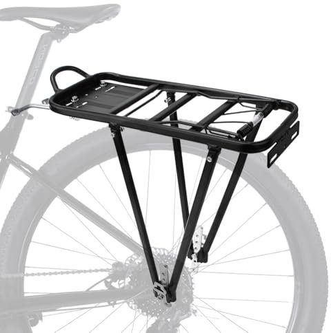 Fahrrad Gepäckträger Hinten, Aluminiumlegierung Mountainbike Gepäcktrager Fahradgepäckgeträger Schnelle Installation Gepäckträger, für 24 26 28 Zoll Fahrräder 35kg Belastbar