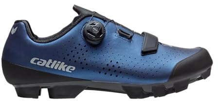 CATLIKE 7200600033 - MTB/XC Schuhe Kompact'o X Größe 44 ATOP-Drehverschluss-System für Männer und Frauen, Klettverschlussriemen Farbe Blau