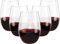 Sivaopa 20 Pack Plastic Wine Glasses, Stemless Plastic Wine Cups Heavy Duty, Unbreakable Wine Glasses, Reusable Shatterproof Wine Glasses for Wedding or Party -16 Oz (20 Pack)
