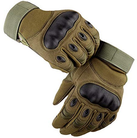 GES Guantes de moto, Hombres Guantes de motocicleta de dedo completo Pantalla táctil ATV Montar Motocross Racing Guantes (Ejercito Verde, M)