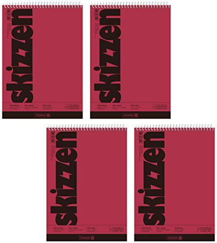 Brunnen BrunnenZeichen-/Skizzenblock (110 g/m²,mit Spirale) (4, B4)