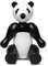 Kay Bojesen Panda klein Figuren 15 cm Holzfiguren Weihnachtsdekoration, schwarz