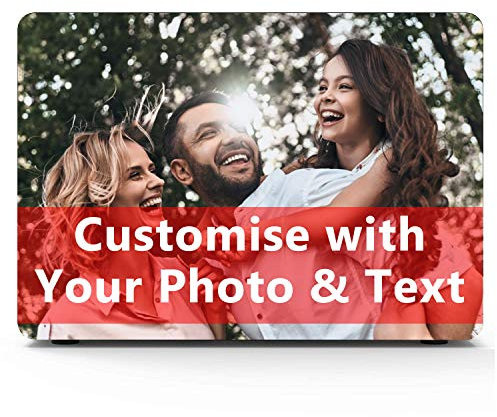Custom Cover for MacBook Laptop Case for Macbook Pro 15 Model A1990/A1707 (Release 2016-2019) Personalised with Your Photo and Text for Men Women for Birthday Anniversary