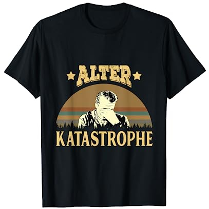 Alter Katastrophe Facepalm Meme Humor Geschenk - Retro Vintage Lustiger Spruch T-Shirt Schwarz S Klassische Passform Halbarm Crew-Ausschnitt Unisex-Erwachsene Männer Humor-Fans Geschenkideen