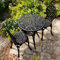 Lazy Susan 65 cm Runder Rose Bistrotisch in Antik Bronze mit 2 Rose Bistrostühlen | Nachhaltiges Sandguss-Aluminium | Wetterfest | Rostfrei | Wartungsarm | 3 Jahre Garantie