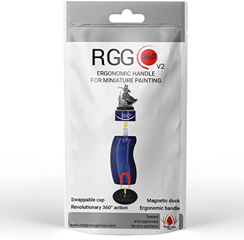 Redgrassgames RGG 360 V2 Painting Handle for Miniature - Magnet - Blue Grey Edition
