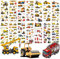 Deen 3D Aufkleber für Kinder & Kleinkinder 14 Blätter ,Puffy Auto Bagger Sticker für Mädchen Jungen,Fahrzeug Bagger Belohnungssticker für Kinder Mitgebsel Kindergeburtstag Gastgeschenke Party, 17*7cm