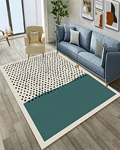 Krabbelmatte Baby Schadstofffrei Abstelltisch Minimalistischer Wohnzimmerteppich Moderner Minimalistischer Kleiner Frischer Schlafzimmerteppich Waschbarer Enteneiblau Kinderzimmerteppich Mädchen 60X90