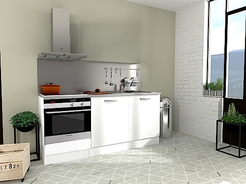 Miroytengo Módulos Individuales y Cocinas Completas en Color Blanco Mate (Cocinas Completas, Cocina 5 Muebles 180 cm)