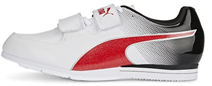 PUMA Evospeed Triple Jump 10 - Tenis para hombre, color blanco, negro y rojo, talla 8, Puma White-puma Black-puma Red, talla 8