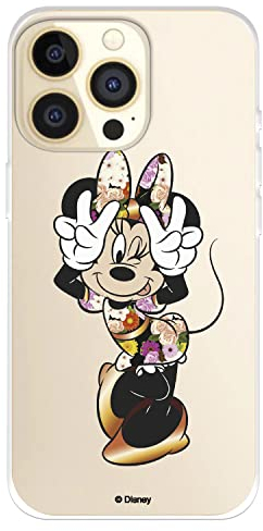 Schutzhülle für iPhone 14 Pro, offizielle Disney-Klassiker, Minnie Posando zum Schutz Ihres Handys, flexible Silikonhülle mit offizieller Disney-Lizenz