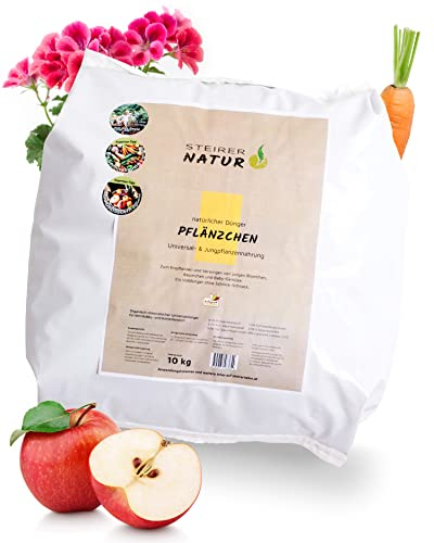 SteirerNatur Pflänzchen Bio Gartendünger Jungpflanzen - 100% organischer Pflanzendünger - Universaldünger - Profidünger - Volldünger Bio Obstdünger (10KG)