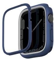 UNIQ Moduo Apple Watch Gehäuse mit austauschbarer PC-Einfassung, 45/44 mm, Marineblau/Grau