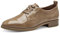 Tamaris Damen Schnürschuhe Vegan; Camel PATENT/braun; 39