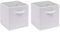 Kamorry Storage Cubes, Set of 2 Foldable Fabric Storage Bins Storage Organizer Drawer for Cloths, Kids Toys and Tiny Thing 26.5cmx26.5cmx28cm (2 Pack, White)