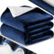 KESSER® Kuscheldecke Flauschige Sherpa Extra Weich & Warm Wohndecke Flanell Fleecedecke, Falten beständig/Anti-verfärben als Couchdecke Sofadecke oder Bettüberwurf, 130 cm x 150 cm (L) Navyblau