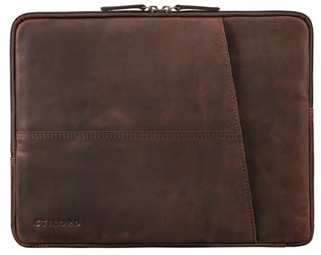 STILORD 'Merkur' Vintage Custodia PC 13-14 Pollici in Pelle - Porta PC Portatile per MacBook, Borsa per Computer, Sleeve Protettiva Laptop, Colore:zamora - marrone