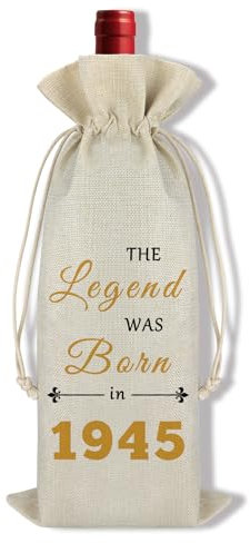 80th Birthday Gifts for Women Men Wine Bag 80 Year Old Birthday Wine Bottle Bag 80th Birthday Gifts for Grandma Grandad Mum Dad Aunt Uncle Friend Sister 80th Birthday Decorations