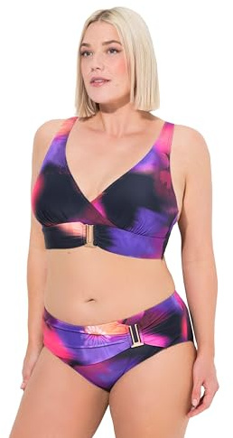 Ulla Popken Bikini Sophia, Schnalle, Lights Set, Fucsia, 62 Donna