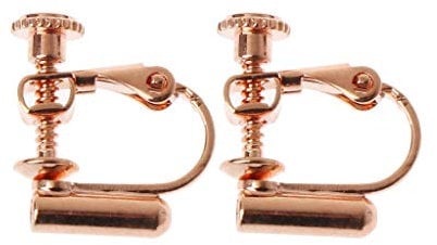 HUAJINGKEJI Clip On Earrings Converter Fashion Earring Clip Backs Earring Clamps in Gold Silver Rose for Non Pierced Ears Jewellery