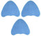 Casoter Microfiber Steamer Mop Pads 3 Pack Compatible with Vax Steam Mops S86-CCM-3 S86-MC-C S86-SF-B S86-SF-C Replacement Machine Washable, Blue