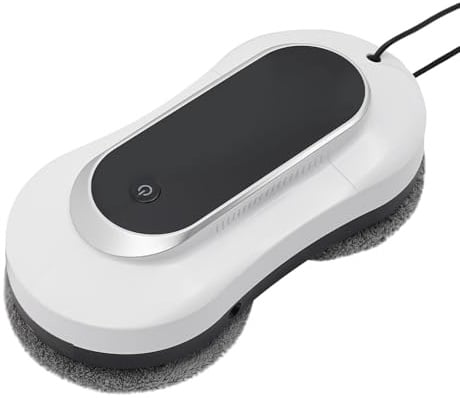 OMGGYER Fensterputzroboter tragbar Fensterroboter Automatischer Fensterputzer mit Sprühfunktion, Fernbedienung & 10 Reinigungstüchern, Window Cleaning Robot für Innenaußenfenster (Weiß)