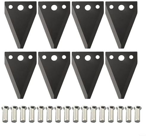 Yuanpgky Sichelmäher Bar Kit für Troy - Für Trailblazer Für GW-P406732 Für GW-P406657 Für GW-P406658 mit 8 Messern und 16 Nieten Metall-Ersatzteile