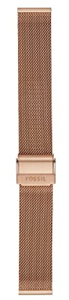 Fossil Bracelet de montre en maille d'acier inoxydable de 18 mm pour femme
