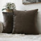 MIULEE 2er Set Samt Soft Solid Dekorative Quadrat Wurf Kissenbezüge Set Kissen Fall für Sofa Schlafzimmer 16x16 inch 40x40 cm Dunkle Taupe