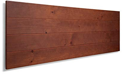 SUENOSZZZ-ESPECIALISTAS DEL DESCANSO Cabecero de Cama de Madera TREVINCA Color Nogal para Pared. Cabecero de Tablas Horizontales. Estilo Vintage, para Camas de 150
