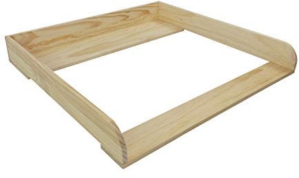 Puckdaddy Wickelaufsatz Finn – 80x80x10 cm, Wickelauflage aus Holz in Natur, hochwertiger Wickeltischaufsatz für Kommoden