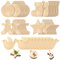 Nsiwem Addobbi per Albero di Natale in Legno 60 Pezzi Natale Pendente in Legno Natale Appeso Ornamenti Decorazioni Natalizie in Legno con 60 Campane per Diy Decorazioni Natale Albero