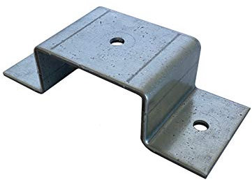 Abrazadera de tubo rectangular (80 x 40 mm, galvanizada)