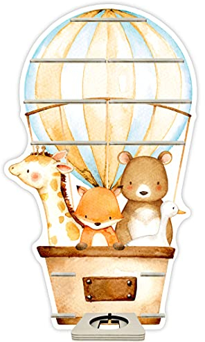 Farbklecks-Collection Musikboxregal Heissluftballonfamilie 1 - passend für Toniebox - Regal mit Platz für 25-30 Figuren
