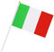 Confezione da 50 Italia tenuta in mano Mini Flag Fade resistente Italia Hand Held Bandiera Stick IT Flag Flag mano per Outdoor Indoor Club Decor Event
